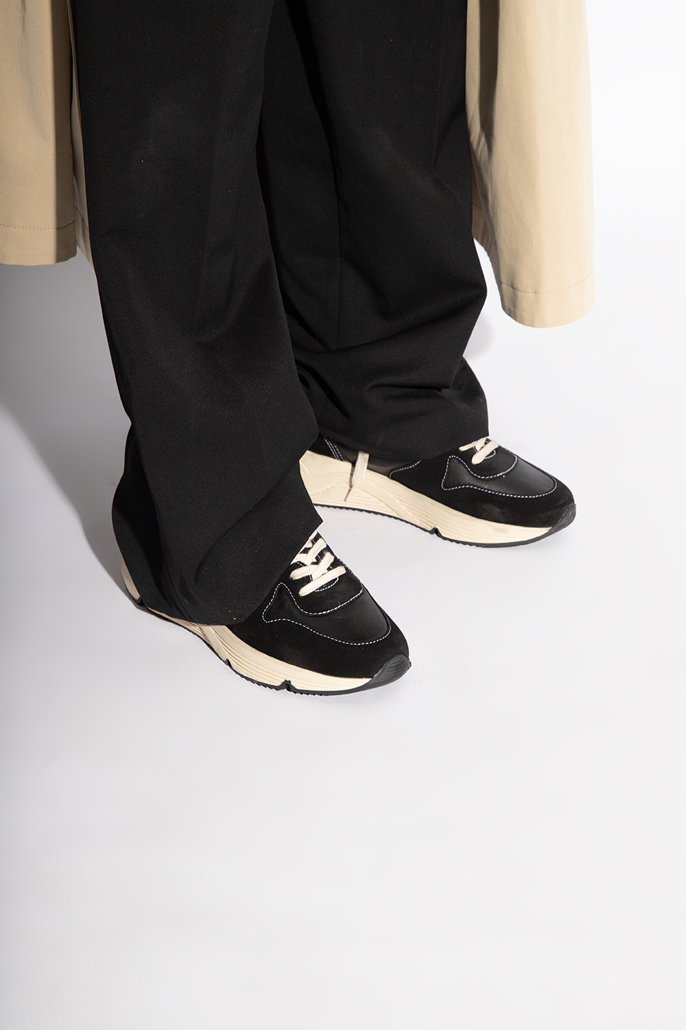 Golden ｜SNEAKERS (GWF00126 F003775 90352) Women's Running Sole in black nappa and suede